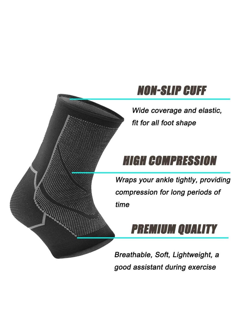 Y&D - Ankle Brace Compression Support Sleeve - Socks for Plantar Fasciitis, Foot Swelling, Achilles Tendonitis, Joint Pain, Injury Recovery, 1Pair, L - Image 1