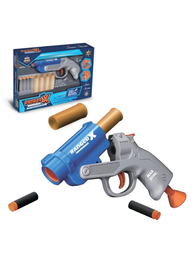 Max Defense Ranger X - Wanderer Shell Eject Action Blaster | 3X Eva Bullets | 3X Shell Castings | Age 3+ - Image 1