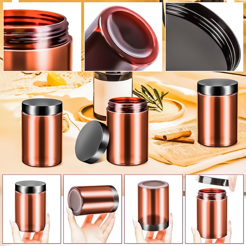MotBach 6 Pack 10oz Amber Plastic Jars Round Clear Containers with Lids, 300ml Empty Small Cosmetic Jars Makeup Containers, 10ounce Slime Jar Travel Cosmetic Container for Travel Makeup Beauty Product - Image 3