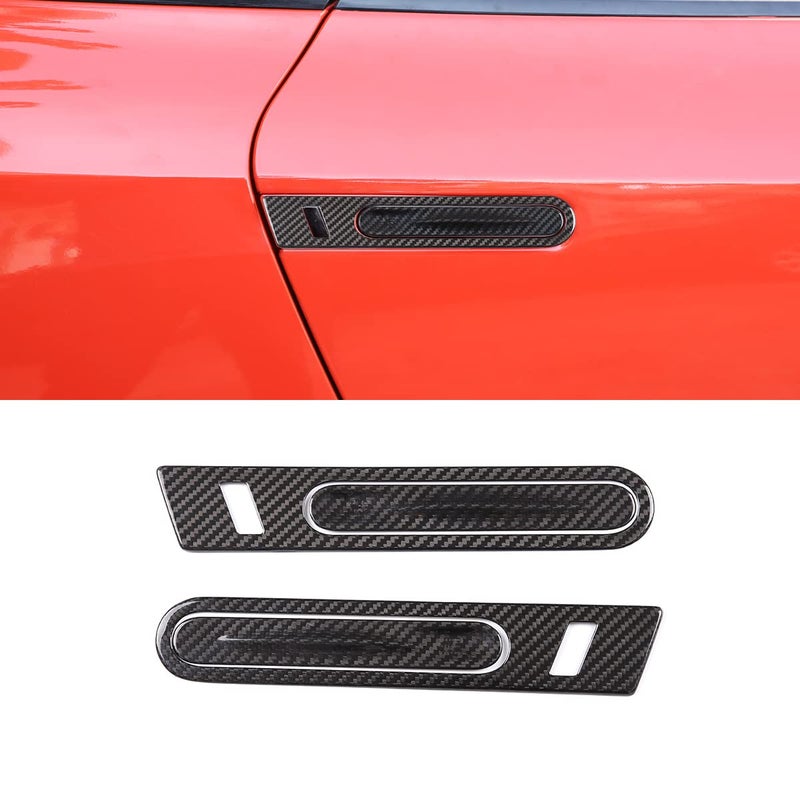TOYCIDFG Door Pull Handle Cover Trim Compatible with Nissan GTR R35 20082016 Carbon Fiber Exterior Car Decoration Accessories Carbon Fiber - Image 2