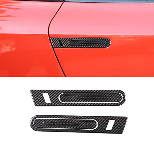 TOYCIDFG Door Pull Handle Cover Trim Compatible with Nissan GTR R35 20082016 Carbon Fiber Exterior Car Decoration Accessories Carbon Fiber - Image 1
