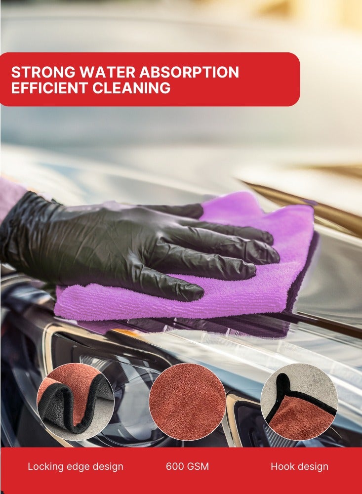 SARI SARI 3Pcs Microfiber Cleaning Cloth 40x30cm With 2 pcs Car Sponge 21x11x7cm - Image 2