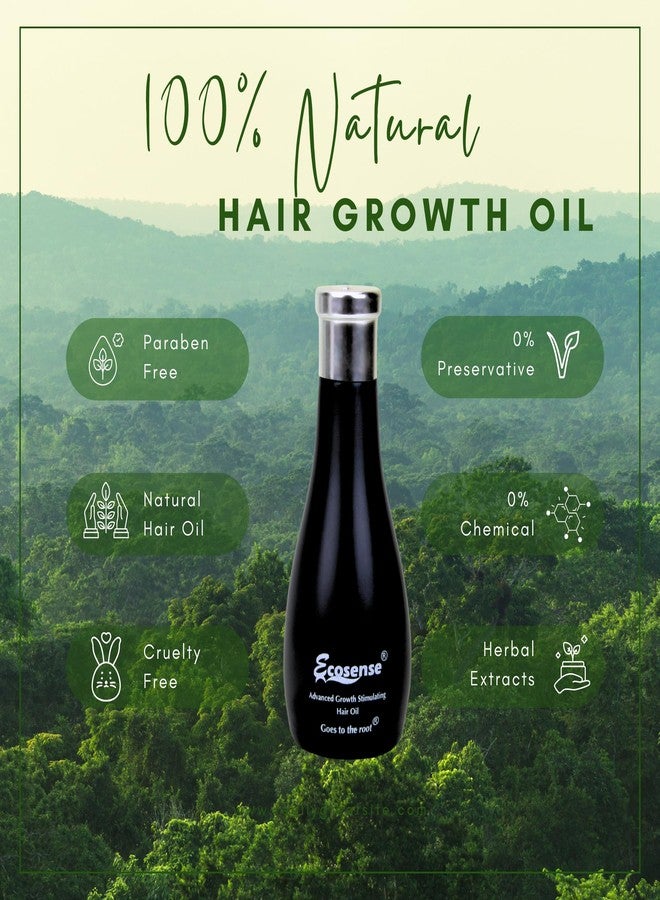 ECOSENSE Advance Growth Hair Oil | Ayurvedic Formula with Neem, Amla, Bhringraj and Natural Herbs for Strong| Hair Fall Prevention, and Scalp Nourishment(100ml) - Image 5