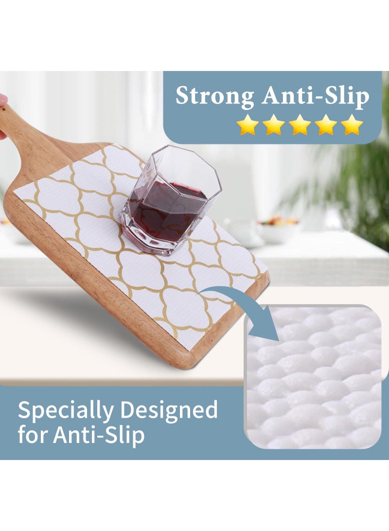 PVC Cabinet Mats Refrigerator Anti Slip Mats Waterproof And Oil Proof Mats Kitchen Drawer Storage Mats Dust Proof Mats Shelf Liners For Kitchen Cabinets Non Adhesive Cabinet Liner Non Slip Contact P - Image 2