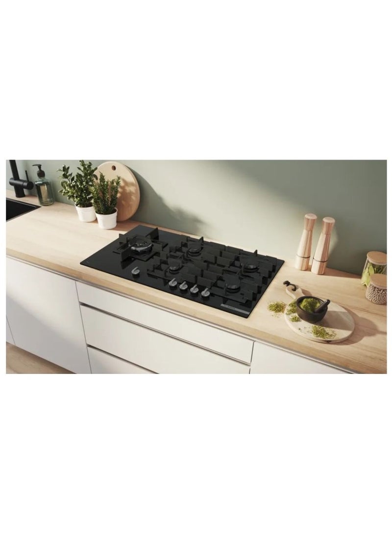 بوش 90 سم، موقد غاز، FlameSelect و 5 شعلات، زجاج مقسى - Image 4