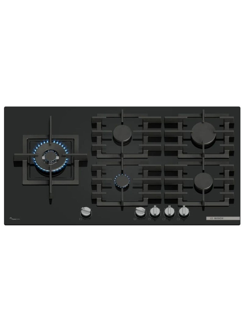 بوش 90 سم، موقد غاز، FlameSelect و 5 شعلات، زجاج مقسى - Image 1