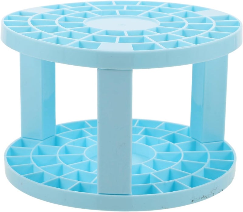 Makeup Brush Stand and Paint Brush Organizer for Artists Sky-blue Plastic Storage Rack with Pen Holder for Home and Studio Desk - Image 1