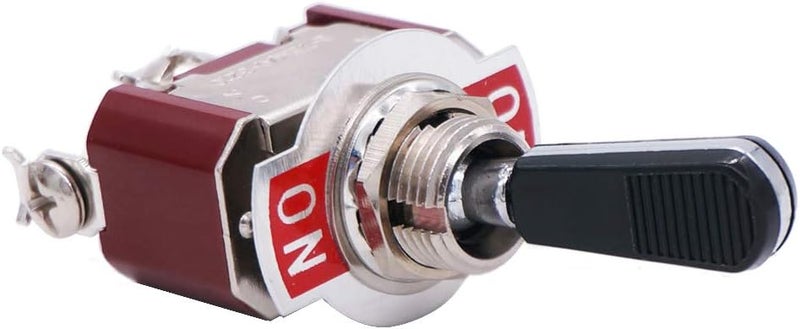 /Heavy Duty Rocker Toggle Switch 16A 250V SPDT 2 Position 3 Pin ON/ON Switch with Black PC Wear-Resistant Handle TEN-A-3210BK-A102