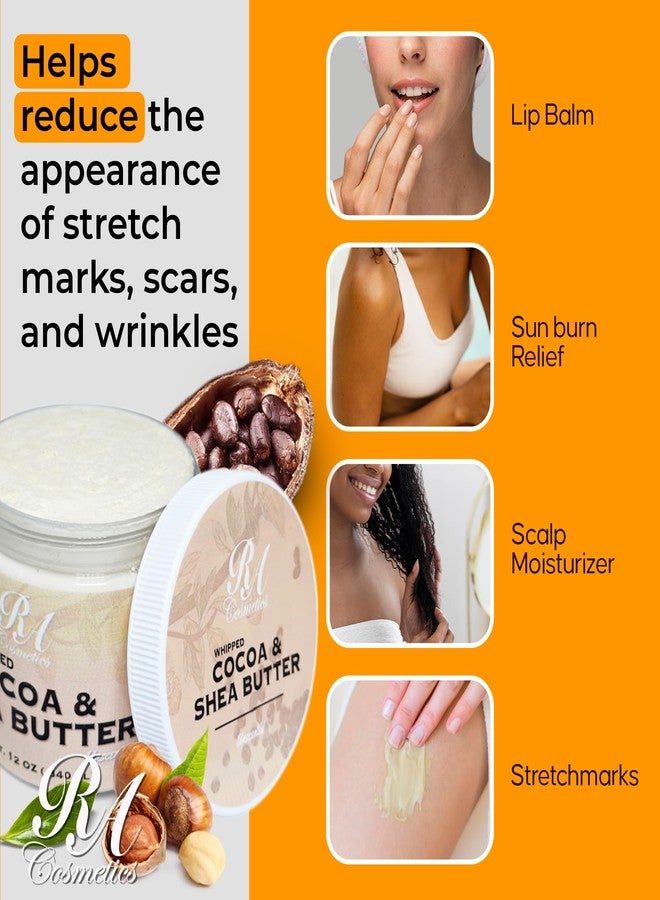را كوزماتكس كريم أساس RA COSMETICS الجديد المخفوق بخلاصة الكاكاو النقي وزبدة الشيا مع زيت جوز الهند، 12 أونصة - Image 5