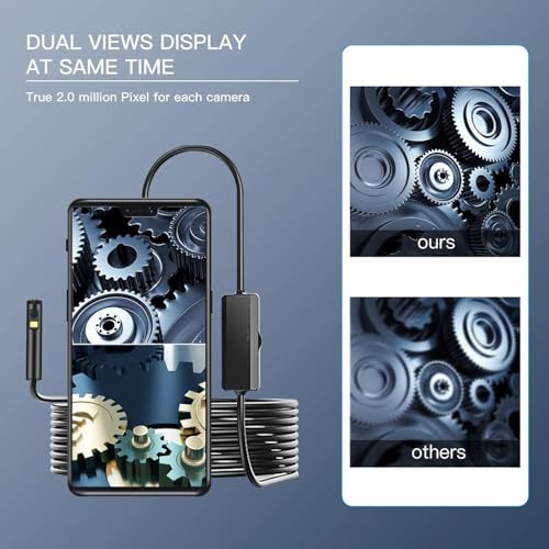Smars® 8mm Dual Lens Endoscope Camera | boroscope Snake Flexible IP67 Waterproof Camera 3 in 1Ttype C USB v Type Port & 6 LED Light with 5 MTR Length Cable for Android PC and Note Book | MSR91 - Image 5