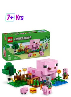 LEGO Minecraft The Baby Pig House Building Toy - Farm Animal Set Includes a Forest Biome, Hero Figure and Mobs, Gift for 7+ Year Old Girls & Boys 21268 (238 pieces)  - Image 1