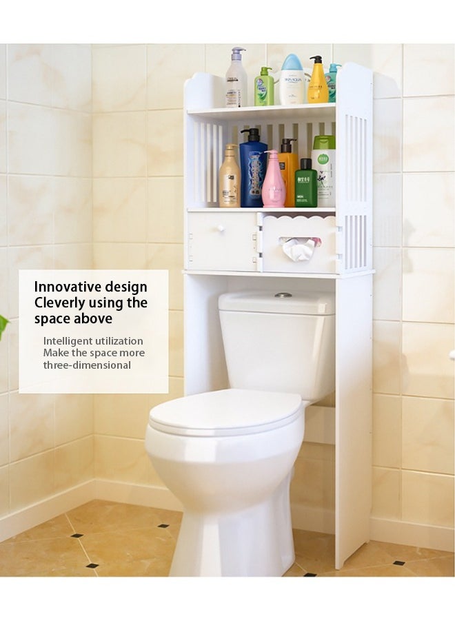 Hihonor - Toilet Storage Rack,Toilet Shelving, Floor Standing Storage Cabinet - Image 1