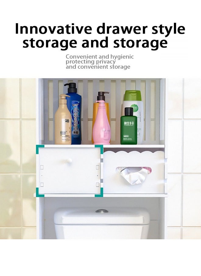Hihonor - Toilet Storage Rack,Toilet Shelving, Floor Standing Storage Cabinet - Image 1