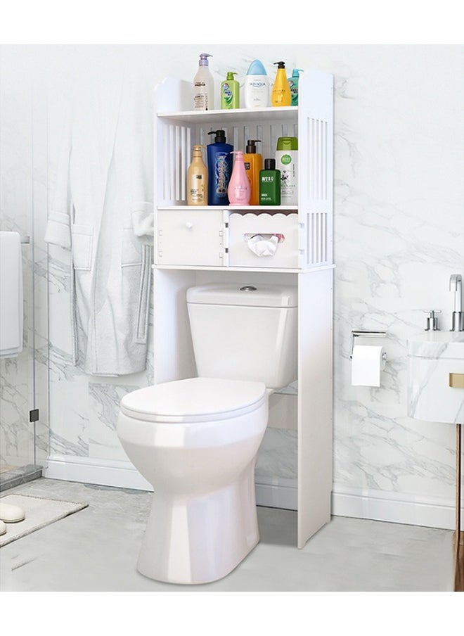 Hihonor - Toilet Storage Rack,Toilet Shelving, Floor Standing Storage Cabinet - Image 1