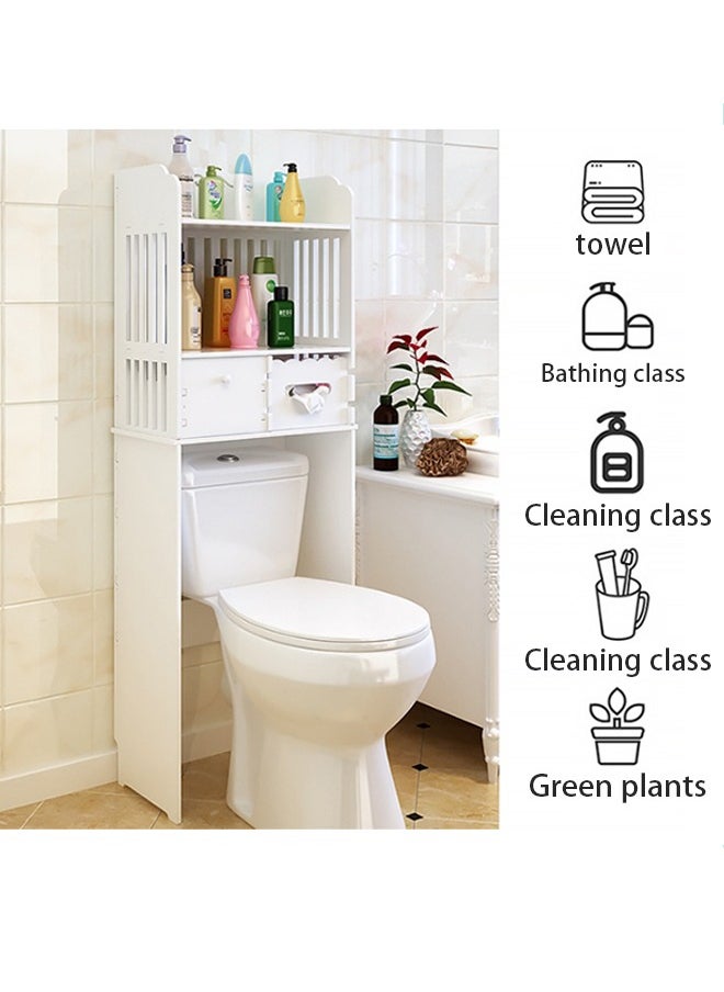 Hihonor - Toilet Storage Rack,Toilet Shelving, Floor Standing Storage Cabinet - Image 1