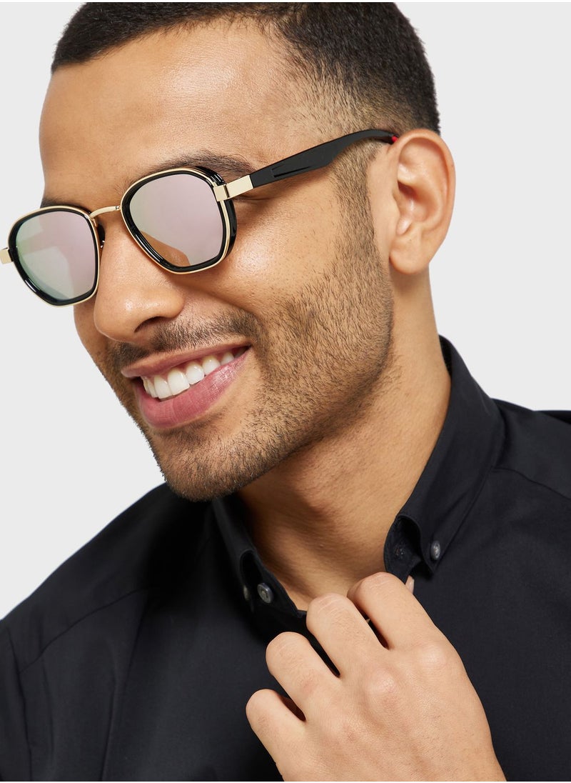 Robert Wood - Polarized Clubmaster Sunglasses - Image 1