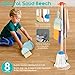 HELLOWOOD Kids Cleaning Set 8 Pcs Wooden Housekeeping Play Set Includes Broom Mop Duster Dustpan Brushes Rag and Organizing Stand Cleaning Toys Gift for Toddlers Girls Boys Age 36 Solid Beech Wood - Image 3
