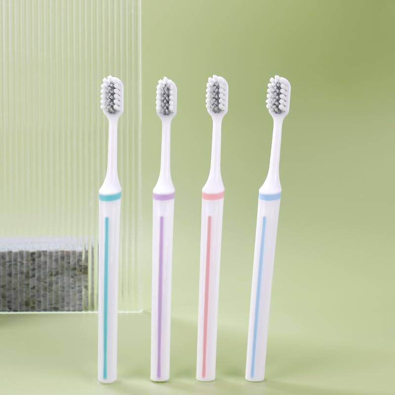 AROSHNAY Tooth Brush Set - Pack of 4 Toothbrush for Kids & Adults, Extra Soft Bristles for Sensitive Teeth, Toothbrush Soft Bristles Manual Tooth Brush for Adults (Multicolour) - Image 1