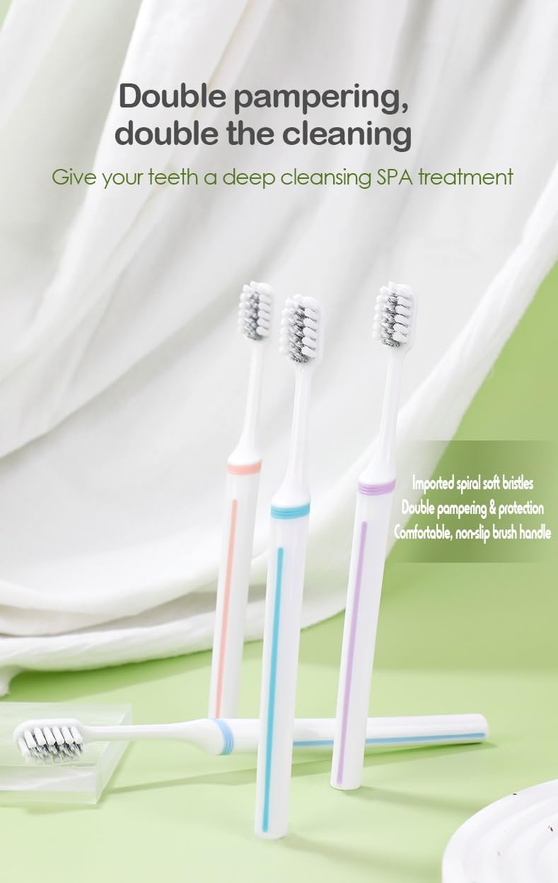 AROSHNAY Tooth Brush Set - Pack of 4 Toothbrush for Kids & Adults, Extra Soft Bristles for Sensitive Teeth, Toothbrush Soft Bristles Manual Tooth Brush for Adults (Multicolour) - Image 2