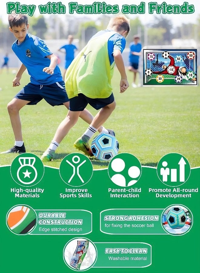 مجموعة ألعاب كرة القدم للأطفال، تتضمن كرة قدم ولوحة أهداف معلقة. لعبة رياضية ممتعة للاستخدام في الأماكن المغلقة والمفتوحة، وهي الهدية المثالية للأولاد والبنات. - Image 3