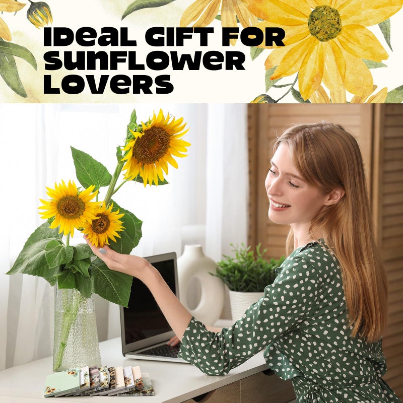 Saypacck 9 Pads Sunflower Sticky Notes Cartoon Self Stick Notepads 3x3 Inches Notes Adhesive Memo Pad Office Decor Gifts for Students School Teacher Office Meeting - Image 4