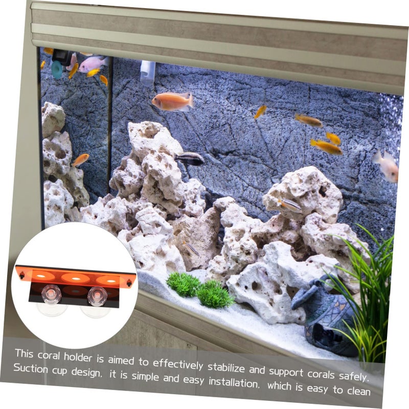 Orange Acrylic Coral Holder 15cm For Aquarium Supply 3pcs - Image 4