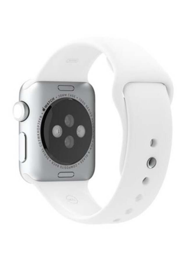 ACLIX Silicone Bracelet Strap For Apple Watch 44mm White - Image 2