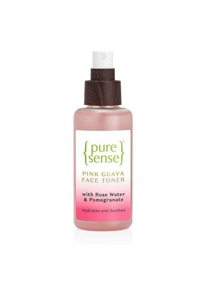 PureSense Pink Guava Face Toner With Rose Water Pomegranate & Bamboo Water For Daily Revitalised & Glowing Skin; All Skin Types; 100Ml  - Image 1