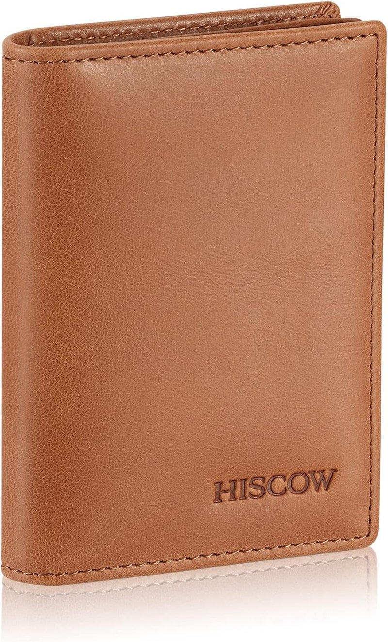 HISCOW Leather Business Card Case Holder for Men & Women, Italian Calfskin - Image 1
