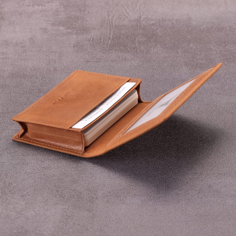 HISCOW Leather Business Card Case Holder for Men & Women, Italian Calfskin - Image 4