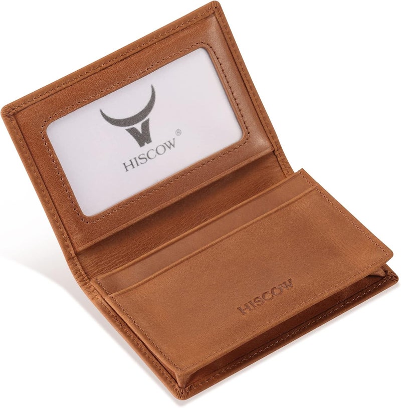 HISCOW Leather Business Card Case Holder for Men & Women, Italian Calfskin - Image 2