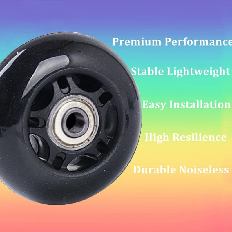 Oro 1 Pair Luggage Wheels Replacement 75 * 24mm Case Wheels with 8mm Bearings for Suitcase and Inline Outdoor Skate and Caster Board - Image 5