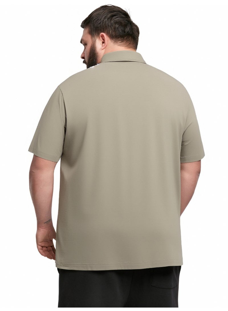 PATELIS Oversized Men's Polo Shirt with Ice Silk Cooling Nylon | Quick-Dry & Heat-Resistant 5XL 6XL 7XL  - Image 2
