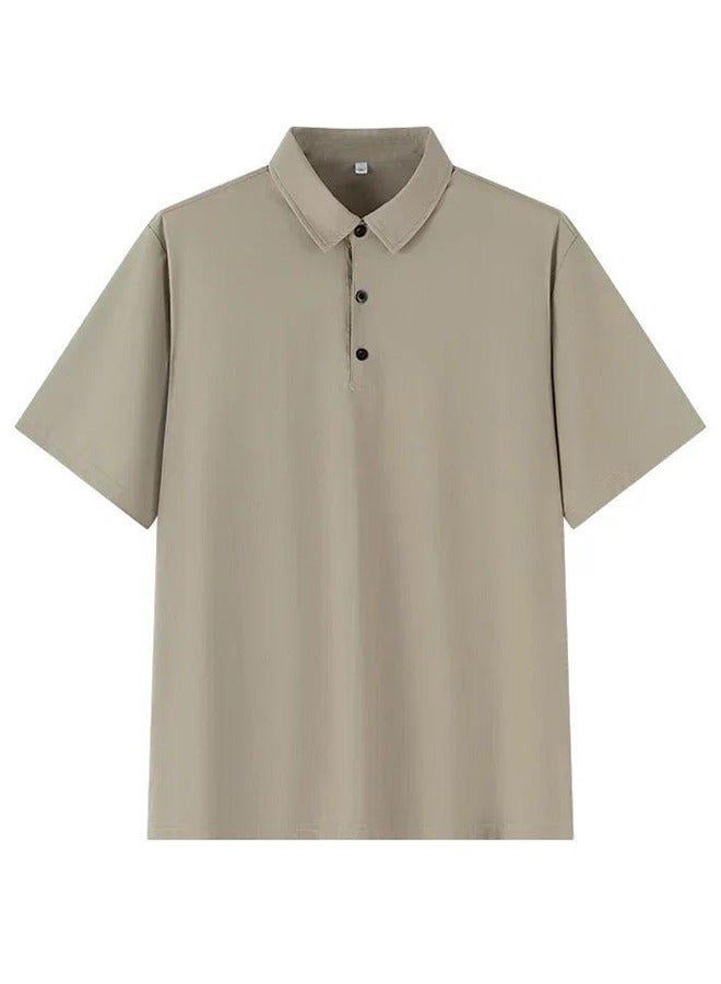 PATELIS Oversized Men's Polo Shirt with Ice Silk Cooling Nylon | Quick-Dry & Heat-Resistant 5XL 6XL 7XL  - Image 4