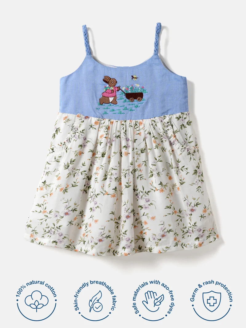 Nautinati Floral Embroidered Dress
