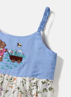 Nautinati Nautinati Girls' Bunny Embroidered Dress  - Image 3