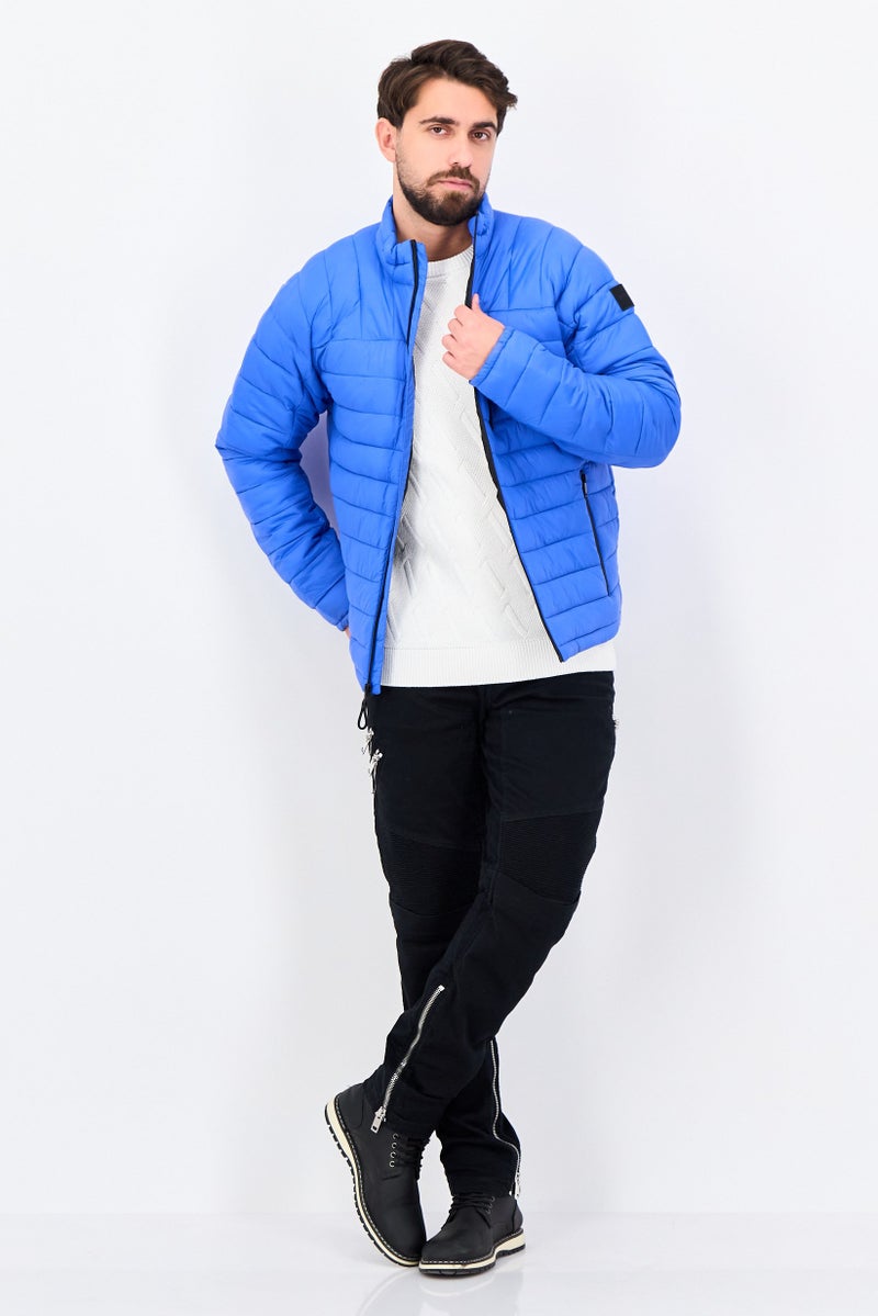 DKNY Men Quilted Puffer Jacket, Blue - Image 2