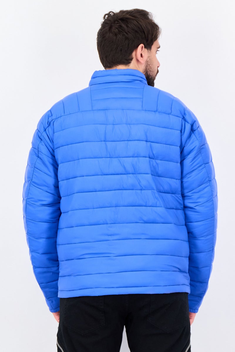 DKNY Men Quilted Puffer Jacket, Blue - Image 3
