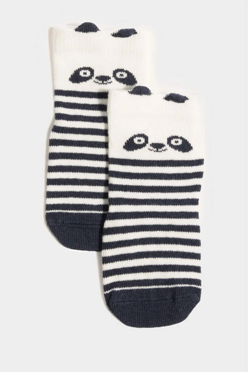 ديفاكتو Boy Non-Slip Sole 3 Piece Cotton Long Sockss