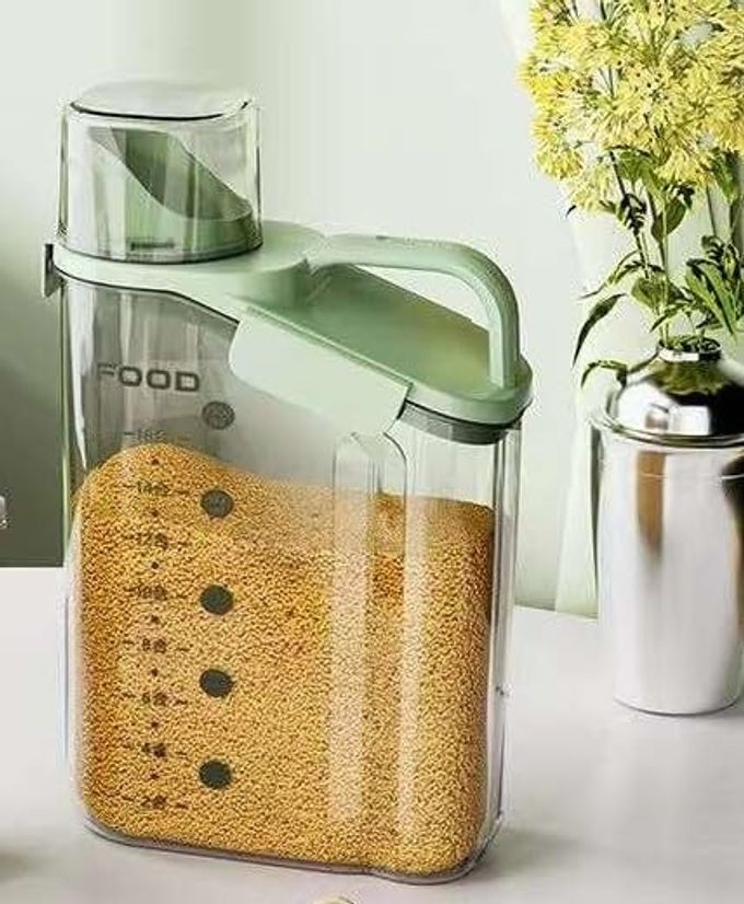 2500ML ACRYLIC MULTI FUNCTION CLEAR SEALED OATMEAL FOOD DISPENSER RICE GRAIN CONTAINER FOR KITCHEN