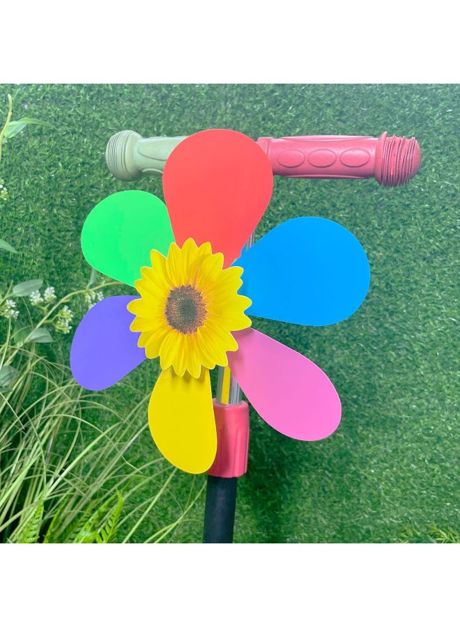 Children's Scooter Rotating Windmill Decorative Pendant Windmill Outdoor Toy Colorful Bicycle Baby Stroller-Color:(1 Pack Retail) [Bee Windmill 16CM] Send Short Pole Long Pole-Specifications:pendant Windmill - Image 4