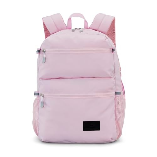 High Sierra Everclass Backpack - Travel or Work Laptop Bookbag with 360° Reflectivity, Dual Water Bottle Pockets & Fits Laptops Up To 15.6”, One Size, Light Pink - Image 2