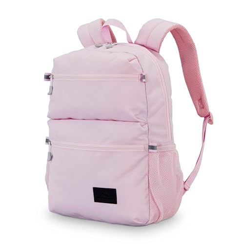 High Sierra Everclass Backpack - Travel or Work Laptop Bookbag with 360° Reflectivity, Dual Water Bottle Pockets & Fits Laptops Up To 15.6”, One Size, Light Pink - Image 1
