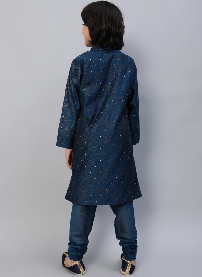 أيه كيه إس طقم كورتا أزرق مطبوع بالزهور للأولاد - Image 5