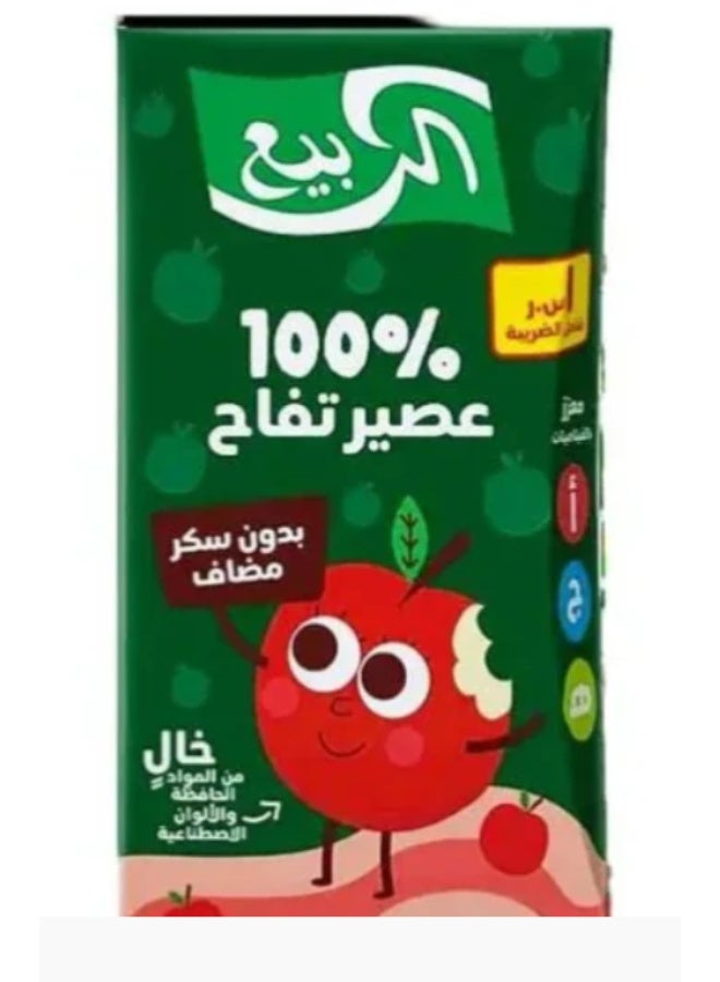 الربيع عصير تفاح الربيع طبيعي 100% - 120 مل (عبوة من 6 قطع) | بدون سكر مضاف وبدون مواد حافظة | سناك صحي مثالي للانش بوكس المدرسي - Image 1