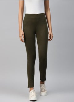 Hubberholme Olive Jeggings For Women  - Image 3