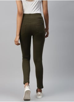 Hubberholme Olive Jeggings For Women  - Image 2