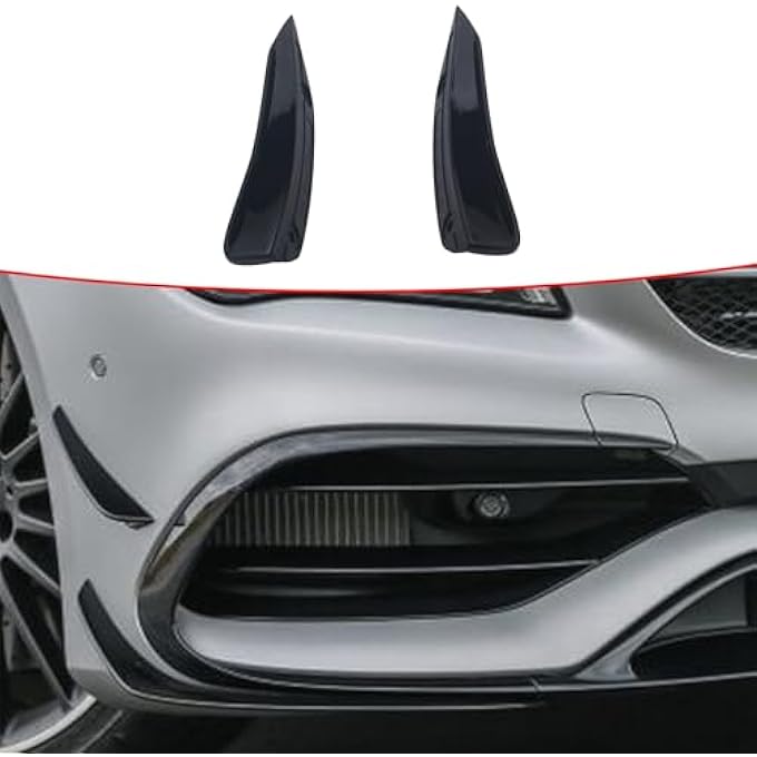FINMOKAL Front Bumper Side Spoiler Splitters Fins Compatible with Mercedes Benz CLA Class W117 C117 2016-2019 CLA200 CLA220 - Image 1