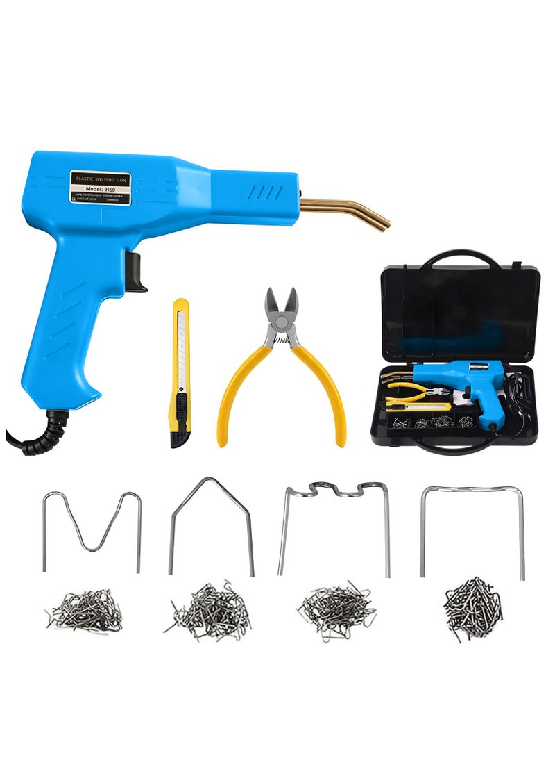 ZLH HITY Plastic Welding Machine Car Bumper Repair Kit, 400 Pieces Hot Welding Nail and Pliers Plastic Welding Machine for Repairing Broken Cracked Plastic Parts - Image 1