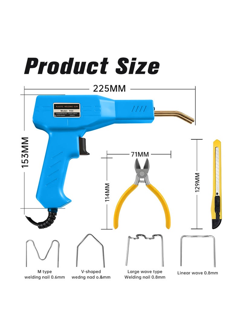 ZLH HITY Plastic Welding Machine Car Bumper Repair Kit, 400 Pieces Hot Welding Nail and Pliers Plastic Welding Machine for Repairing Broken Cracked Plastic Parts - Image 2